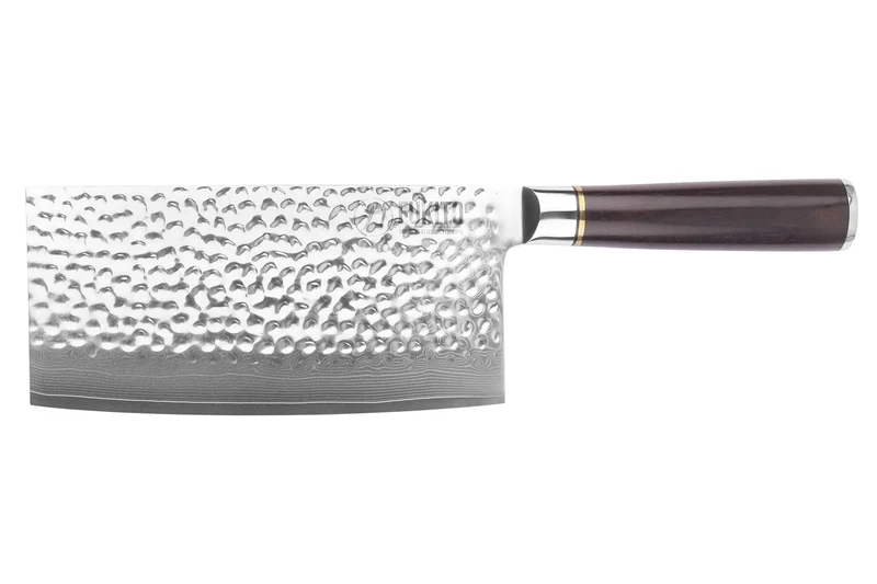 Couteau de chef chinois 17cm Fukito Ébène Damas martelé