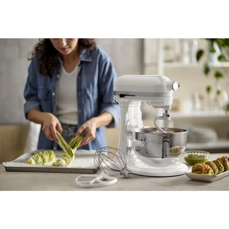 Robot pâtissier professionnel à bol relevable KitchenAid 5,2 L blanc
