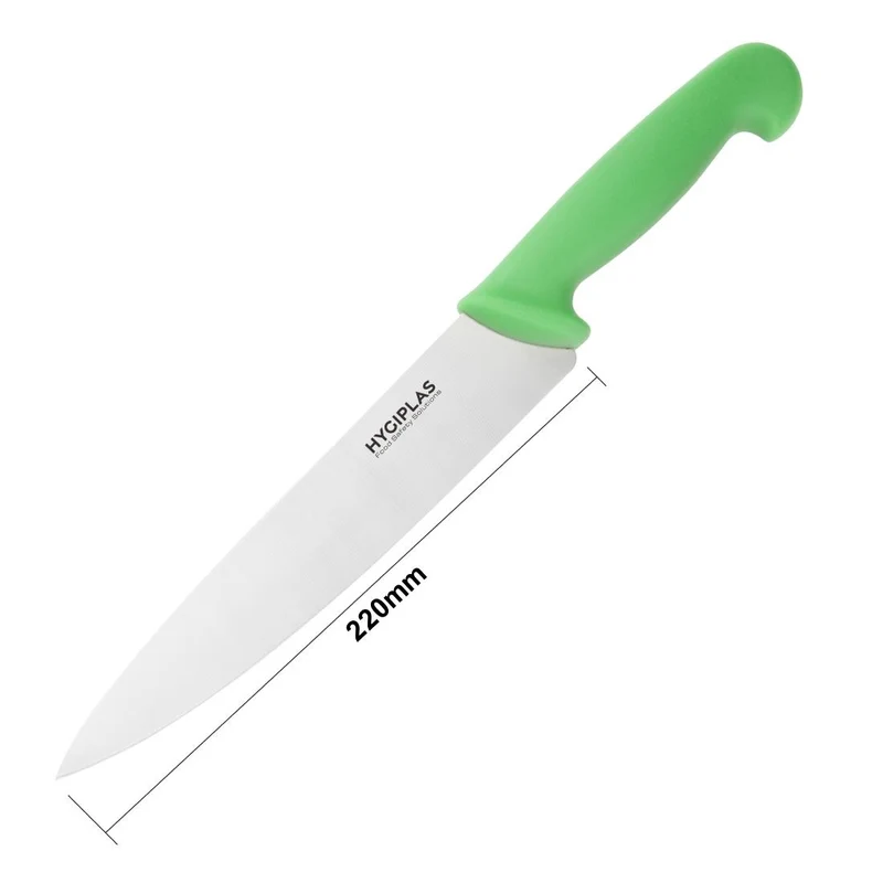 Couteau de cuisine Hygiplas vert 218mm