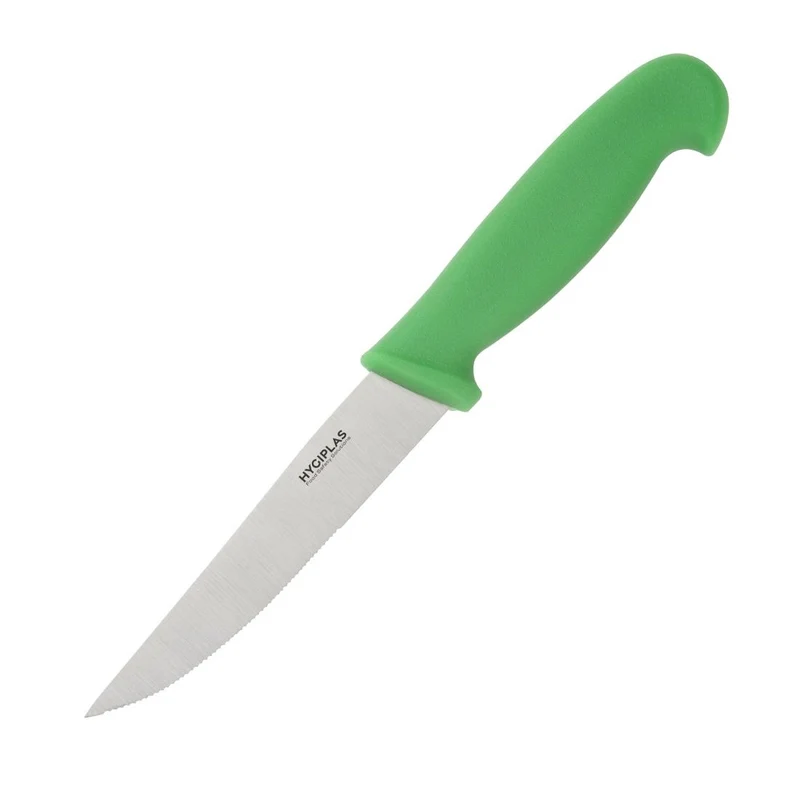 Couteau dentelé Hygiplas vert 105mm