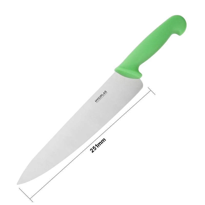 Couteau de cuisine Hygiplas vert 255mm