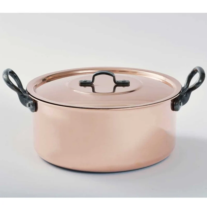 Faitout cuivre et céramique B'chef avec couvercle OFFERT - BAUMALU