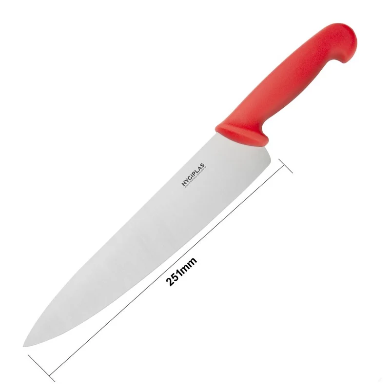 Couteau de cuisine Hygiplas rouge 255mm