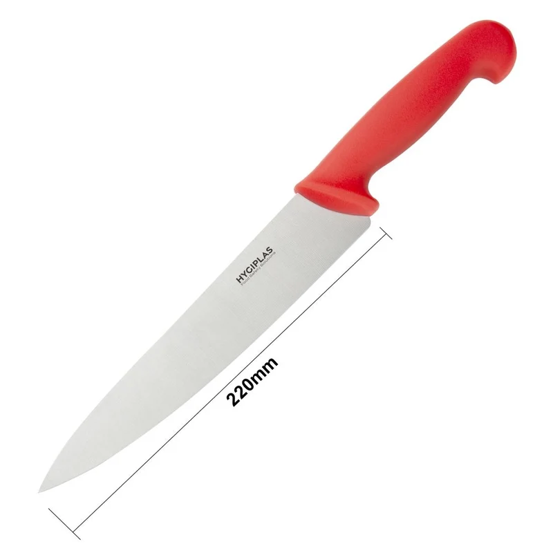 Couteau de cuisine Hygiplas rouge 218mm