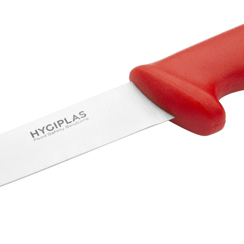 Couteau à désosser à lame rigide Hygiplas rouge 152mm