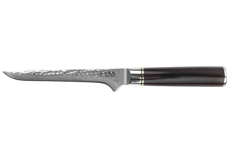 Couteau à désosser 15cm Fukito Ébène Damas martelé