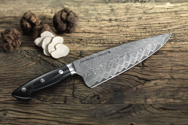 Couteau de chef japonais Zwilling Kramer Euro Stainless 26cm damassé manche en micarta