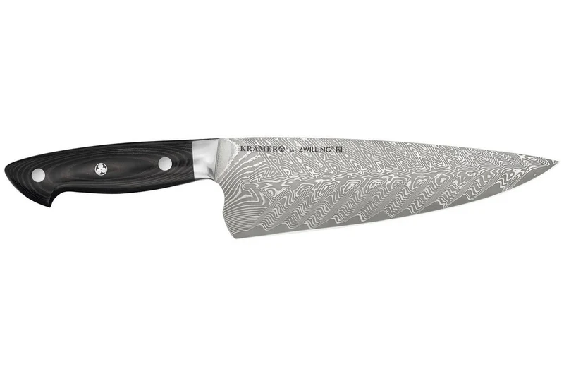 Couteau de chef japonais Zwilling Kramer Euro Stainless 20cm damassé manche en micarta