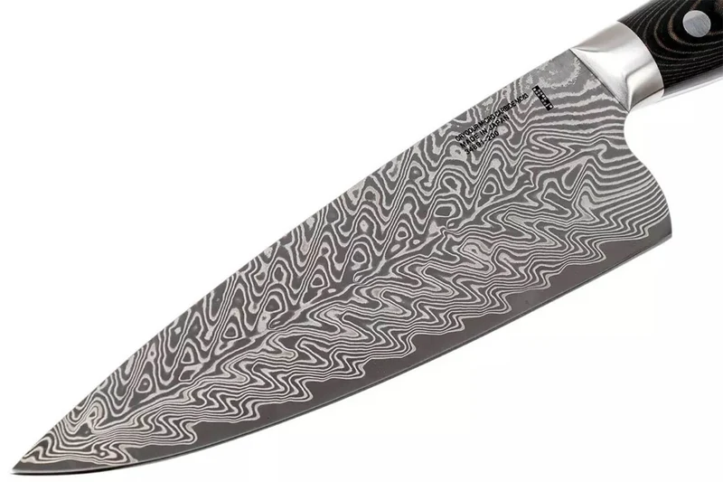 Couteau de chef japonais Zwilling Kramer Euro Stainless 20cm damassé manche en micarta