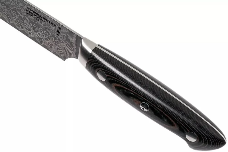 Couteau à trancher japonais Zwilling Kramer Euro Stainless 23cm damassé manche en micarta
