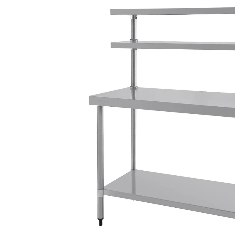 Table inox avec 2 étagères supérieures Vogue 1200mm