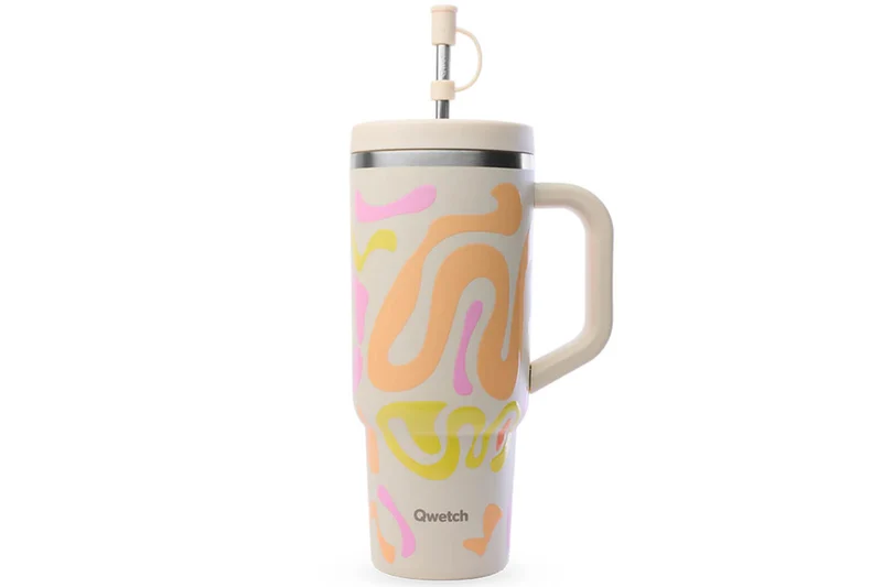 Travel cup isotherme Qwetch Matt inox recyclé 900ml – 10 coloris