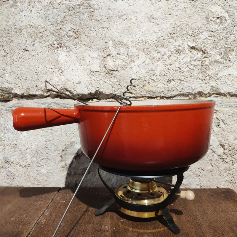 Poêlon en fonte émaillée pour fondue