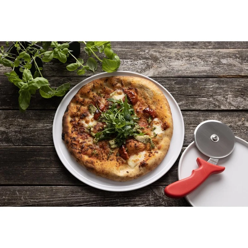 Roulette à pizza Hygiplas 102mm rouge