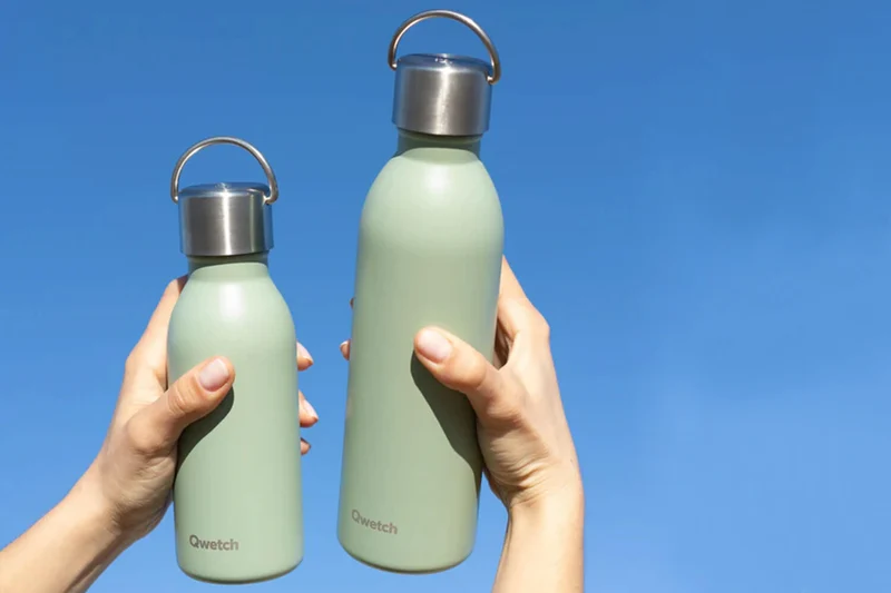 Bouteille isotherme Qwetch Active inox recyclé 1000ml – 4 coloris