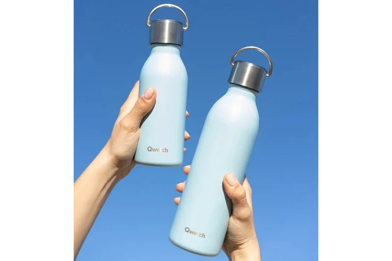 Bouteille isotherme Qwetch Active inox recyclé 1000ml – 4 coloris