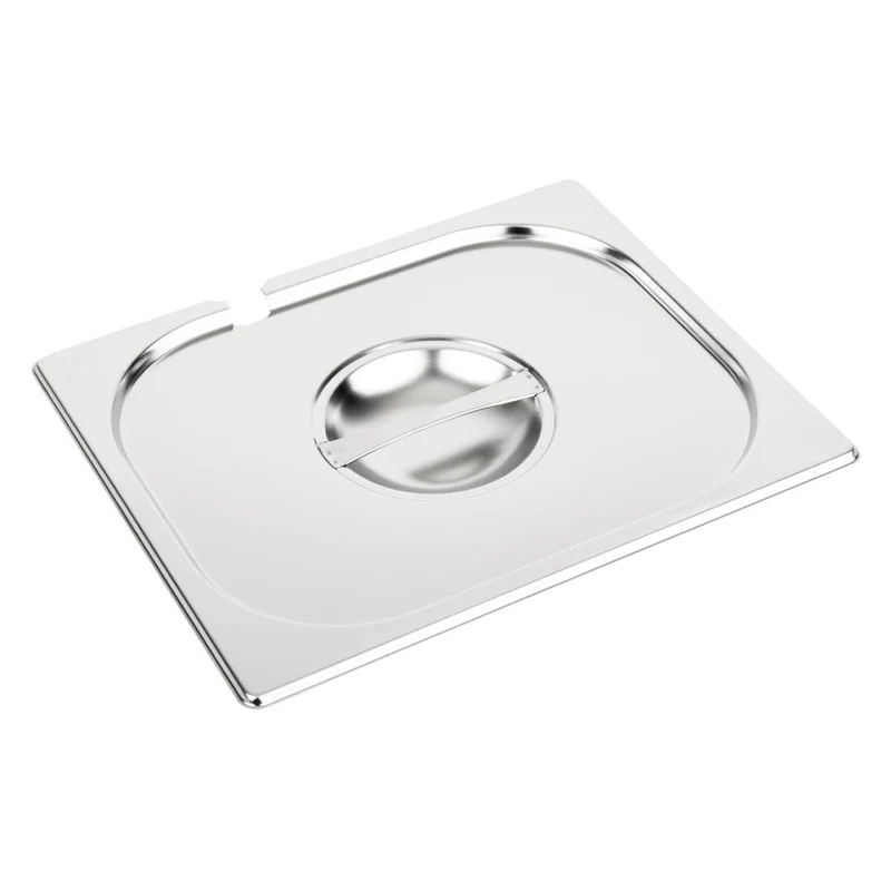 Couvercle inox avec encoche Vogue GN 1/2