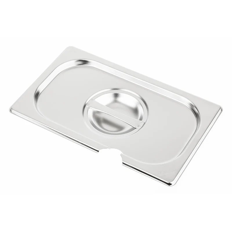 Couvercle inox avec encoche Vogue GN 1/4