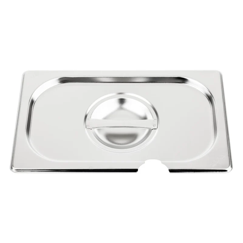 Couvercle inox avec encoche Vogue GN 1/4