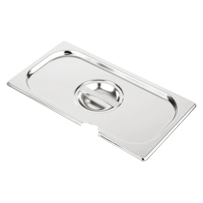 Couvercle inox avec encoche Vogue GN 1/3