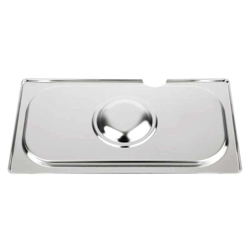 Couvercle inox avec encoche Vogue GN 1/3