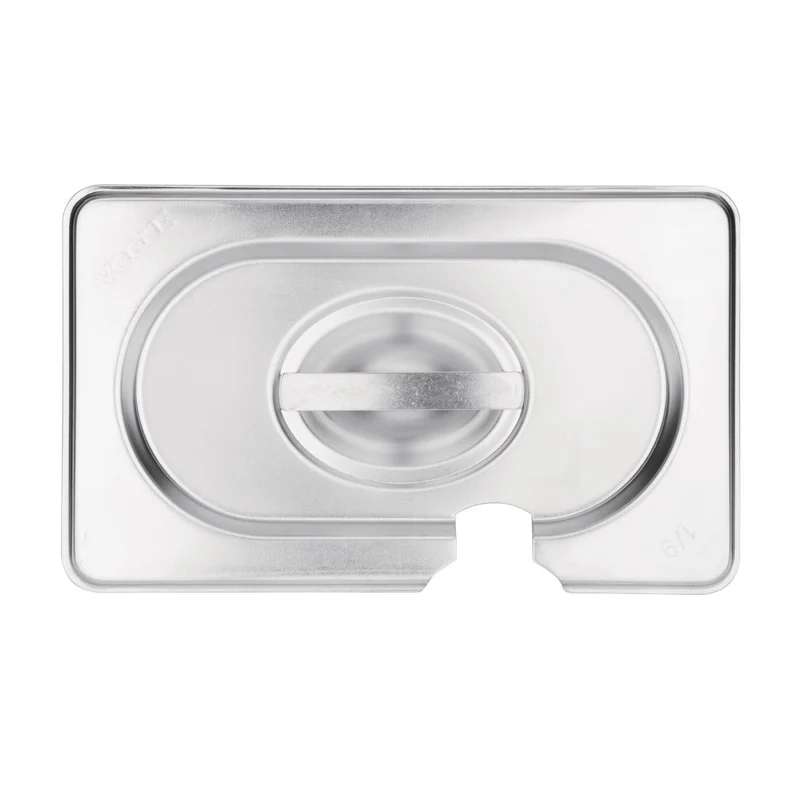 Couvercle inox avec encoche Vogue GN 1/9