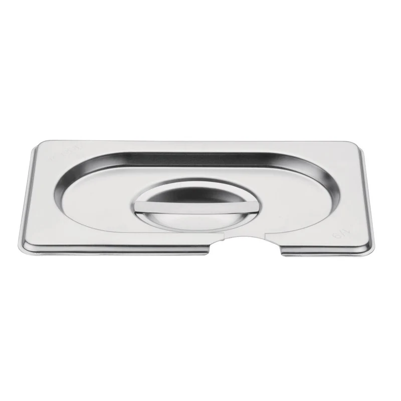 Couvercle inox avec encoche Vogue GN 1/9