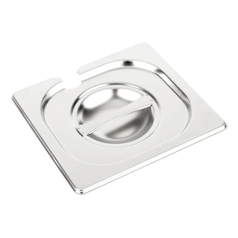Couvercle inox avec encoche Vogue GN 1/6