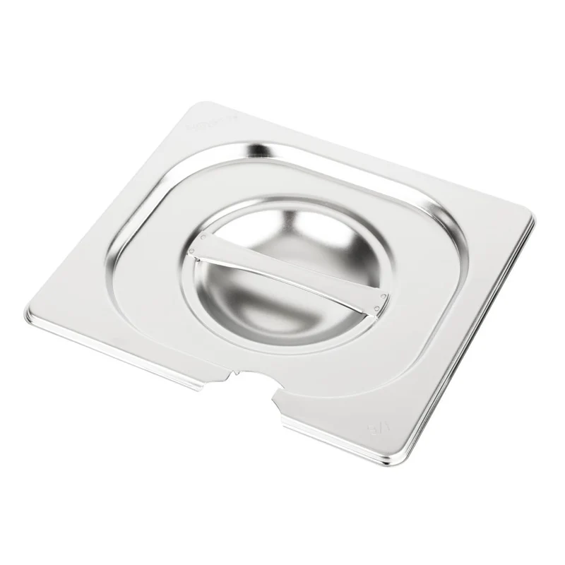 Couvercle inox avec encoche Vogue GN 1/6