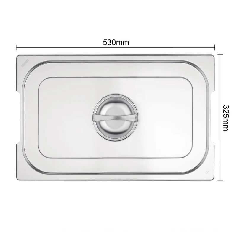 Couvercle inox GN 1/1 avec poignée Vogue