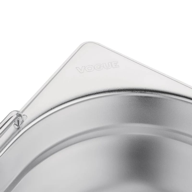 Bac GN 1/1 en inox avec poignées Vogue 100mm