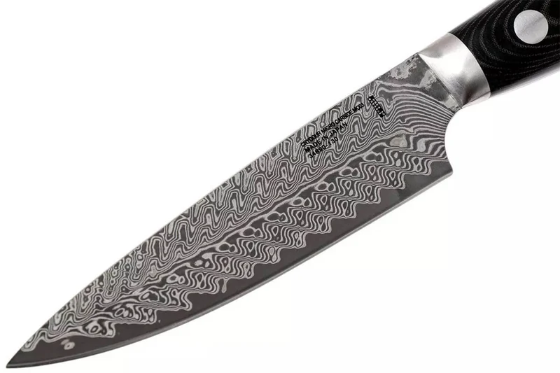 Couteau universel japonais Zwilling Kramer Euro Stainless 12cm damassé manche en micarta