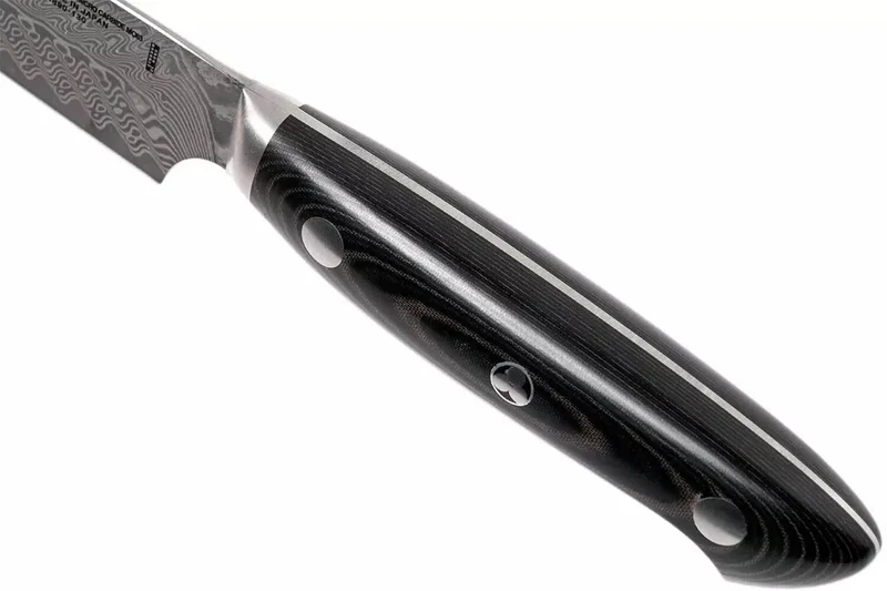 Couteau universel japonais Zwilling Kramer Euro Stainless 12cm damassé manche en micarta