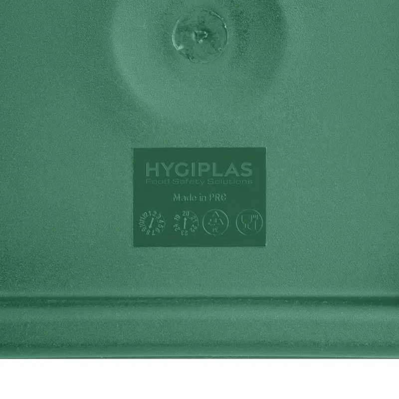 Couvercle carré vert grand Hygiplas