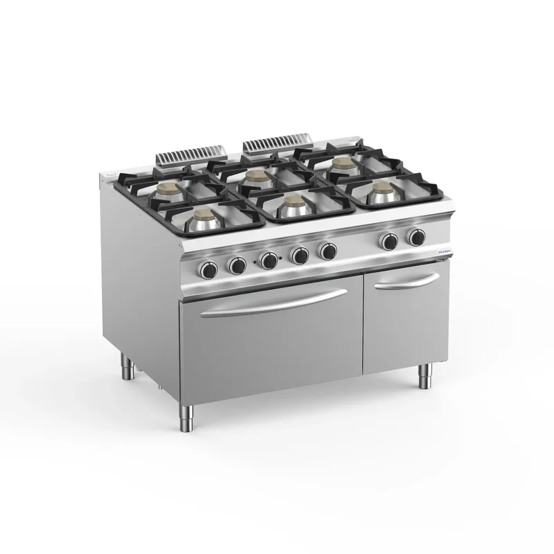 Cuisinière à gaz Dexion Lux 980 - 120/90 avec four électrique - 6 feux - 54 kW