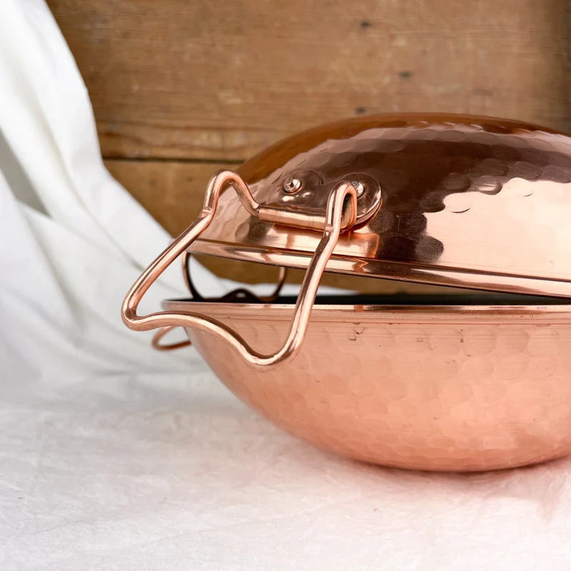 Cataplana en cuivre martelé