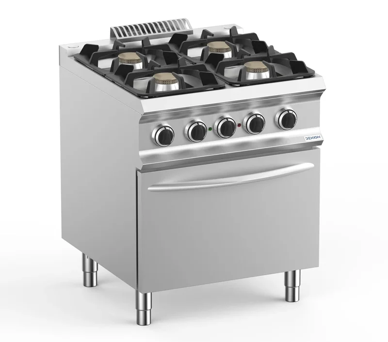 Cuisinière à gaz Dexion Lux 700 - 70/73 avec four électrique - 4 feux - 28 kW