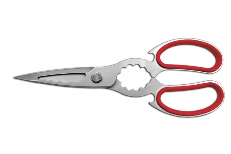 Ciseaux de cuisine Ambrogio Sanelli 21cm acier inoxydable manche rouge