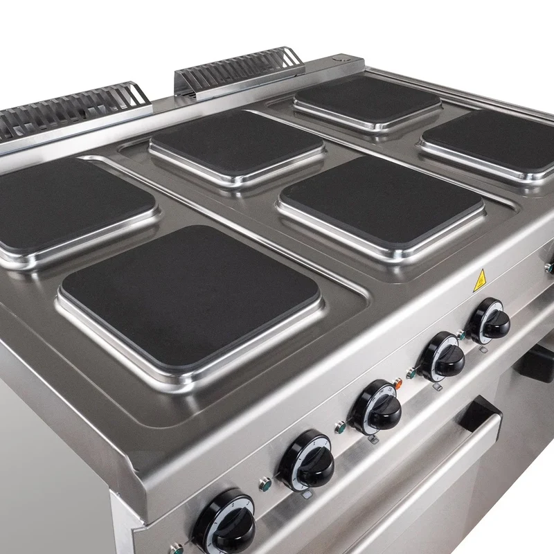 Cuisinière électrique Série 700 - 110/70 avec four électrique - 6 plaques carrées - 20,9 kW