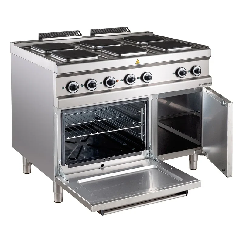 Cuisinière électrique Série 700 - 110/70 avec four électrique - 6 plaques carrées - 20,9 kW