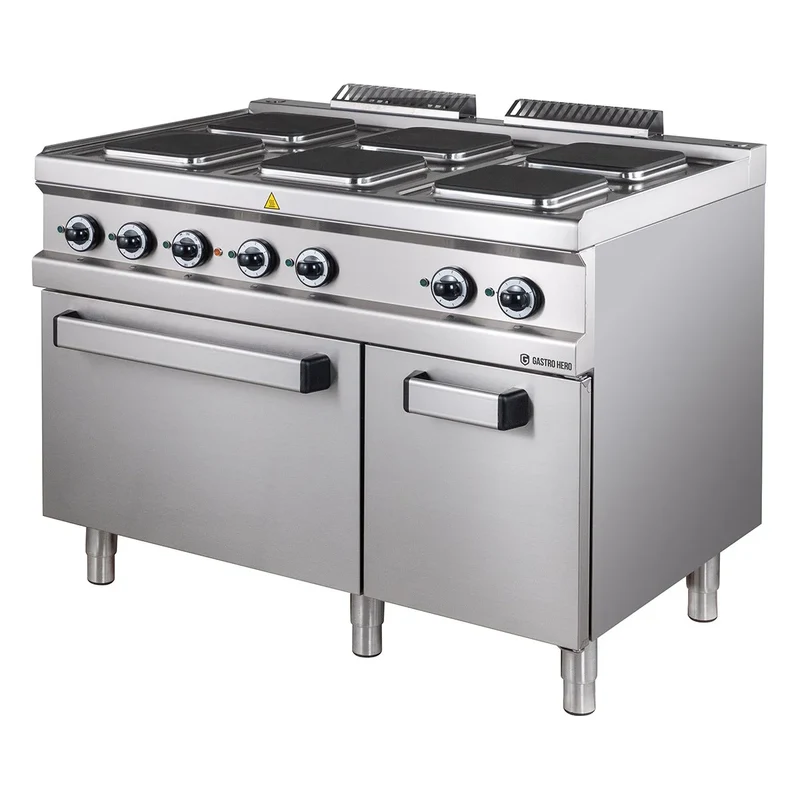 Cuisinière électrique Série 700 - 110/70 avec four électrique - 6 plaques carrées - 20,9 kW