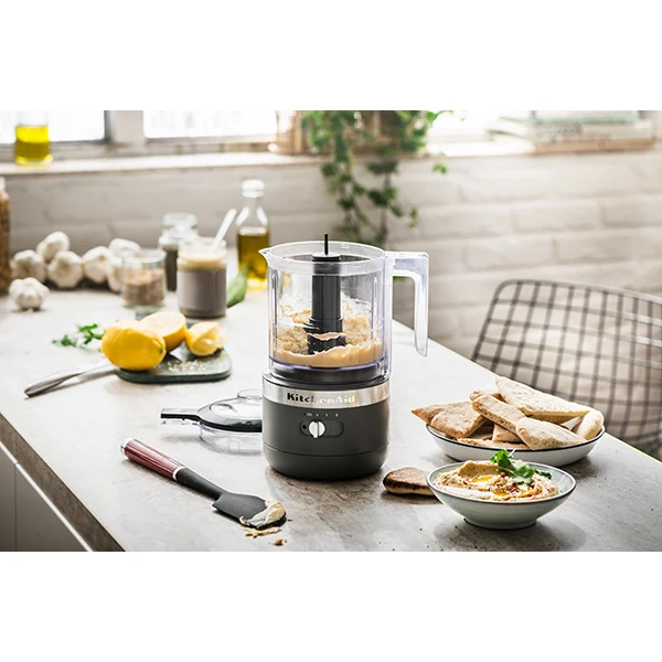 Hachoir électrique sans fil 2 vitesses 1,18 L gris mat 5KFCB519EDG Kitchenaid