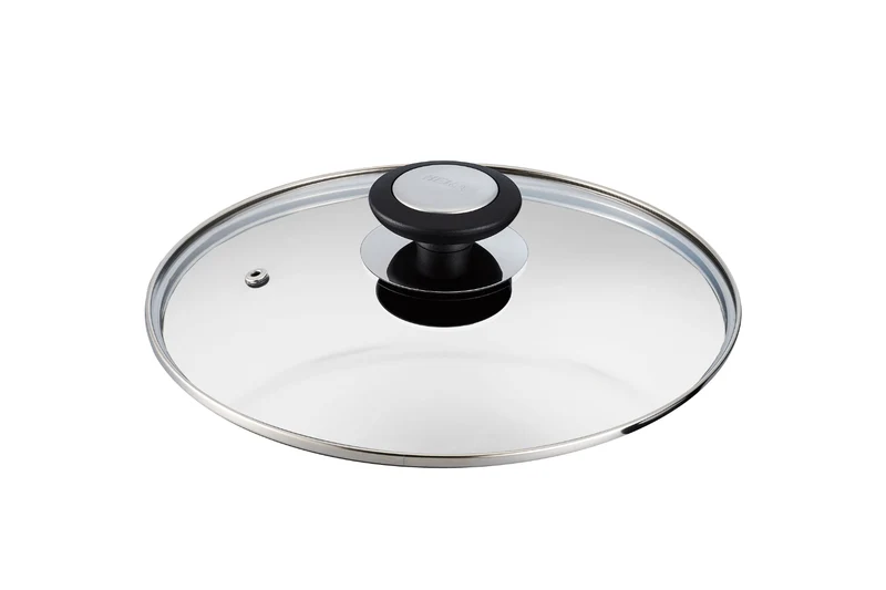 Couvercle Beka Essential en verre cerclé inox