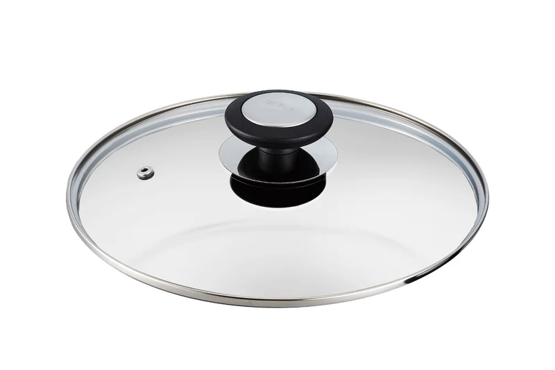 Couvercle Beka Essential en verre cerclé inox