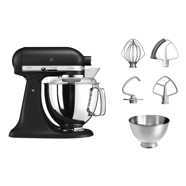 Robot pâtissier Artisan à tête inclinable 4,8 L 300 W noir truffe 5KSM175PSEBK Kitchenaid