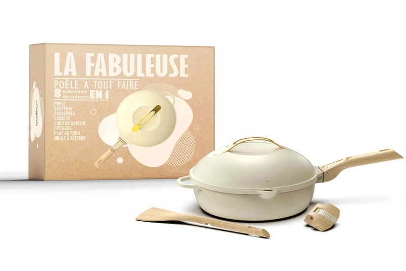 Poêle antiadhérente Cookut La Fabuleuse 8-en-1 meringue