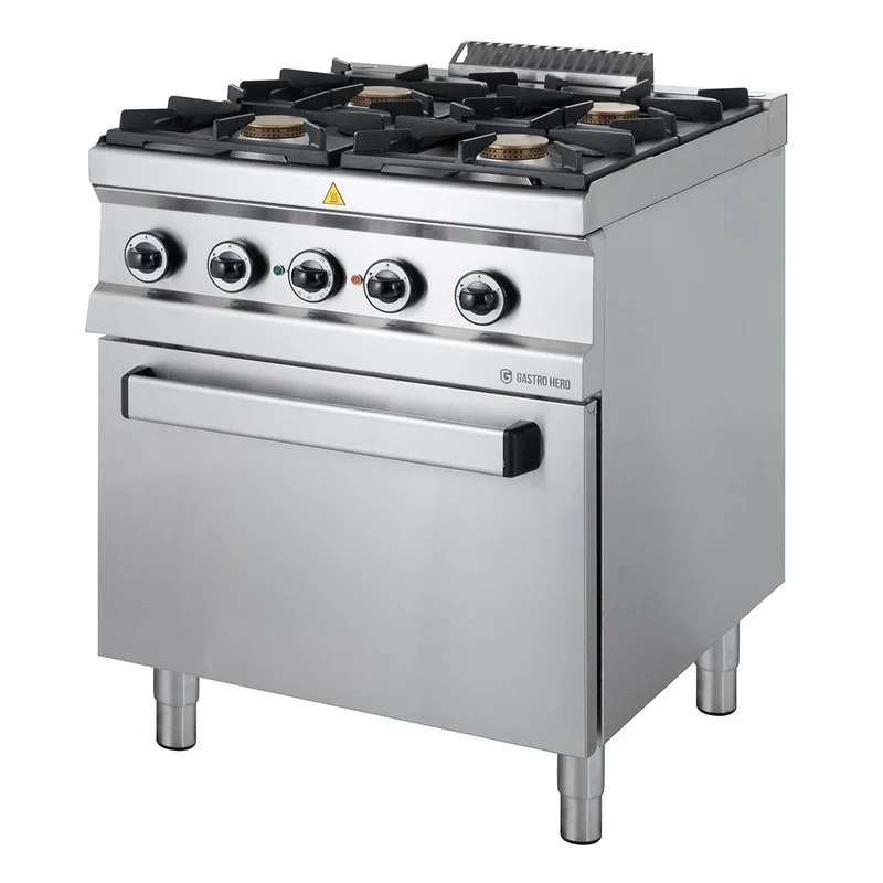 Cuisinière à gaz Série 700 - 70/70 avec four électrique, chaleur tournante - 4 feux - 30,6 kW