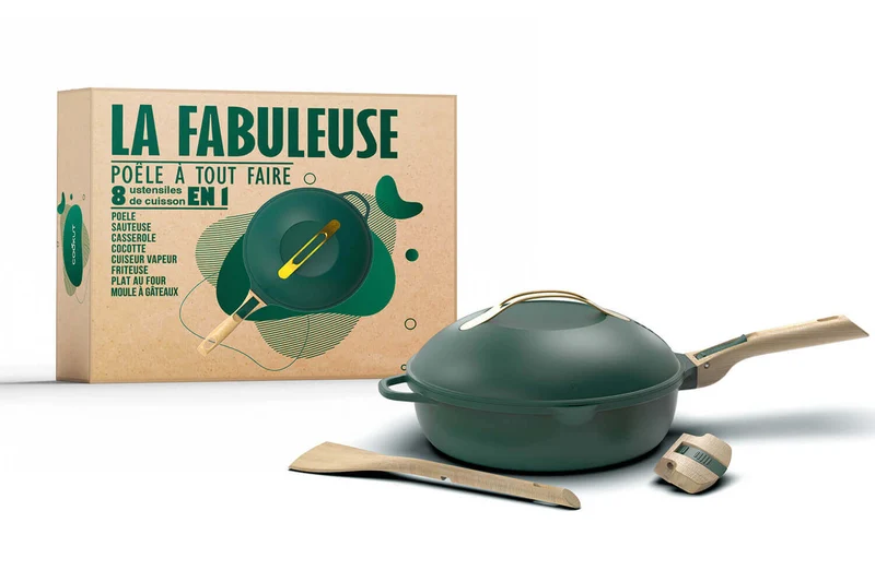 Poêle antiadhérente Cookut La Fabuleuse 8-en-1 canopée