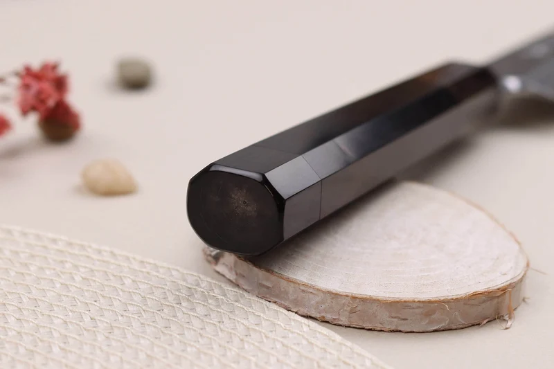 Couteau sakimaru takohiki japonais artisanal 30cm Sakai Takayuki Byakko manche en ébène + étui