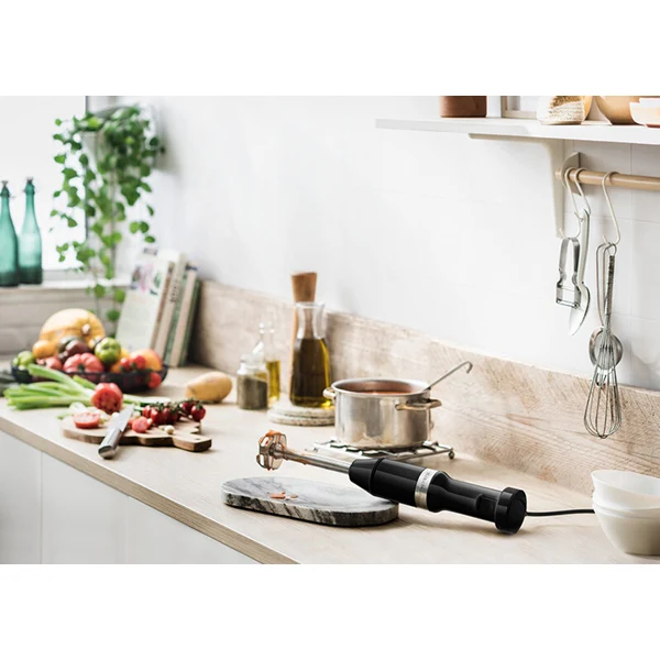 Mixeur plongeant 5 vitesses 180 W noir onyx Kitchenaid 5KHBV83EOB Kitchenaid